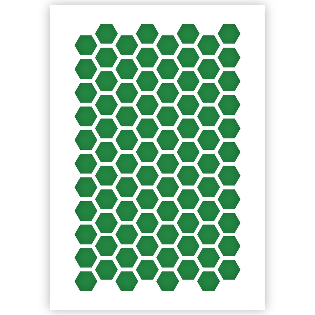 Hexagon Pattern Stencil 3 Sizes