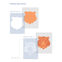 Load image into Gallery viewer, Tiger Stencil - 2 Layer A3 Size Stencil
