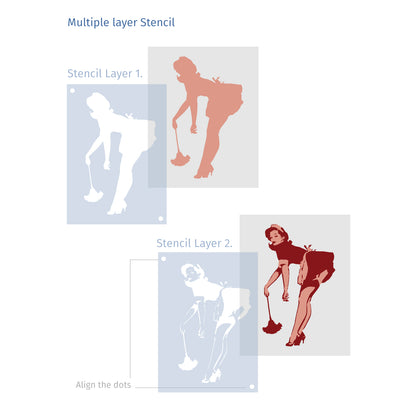how to use a double layer stencil