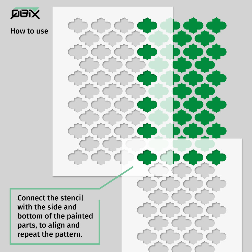 Tile Stencil 4 - A3 Size Stencil