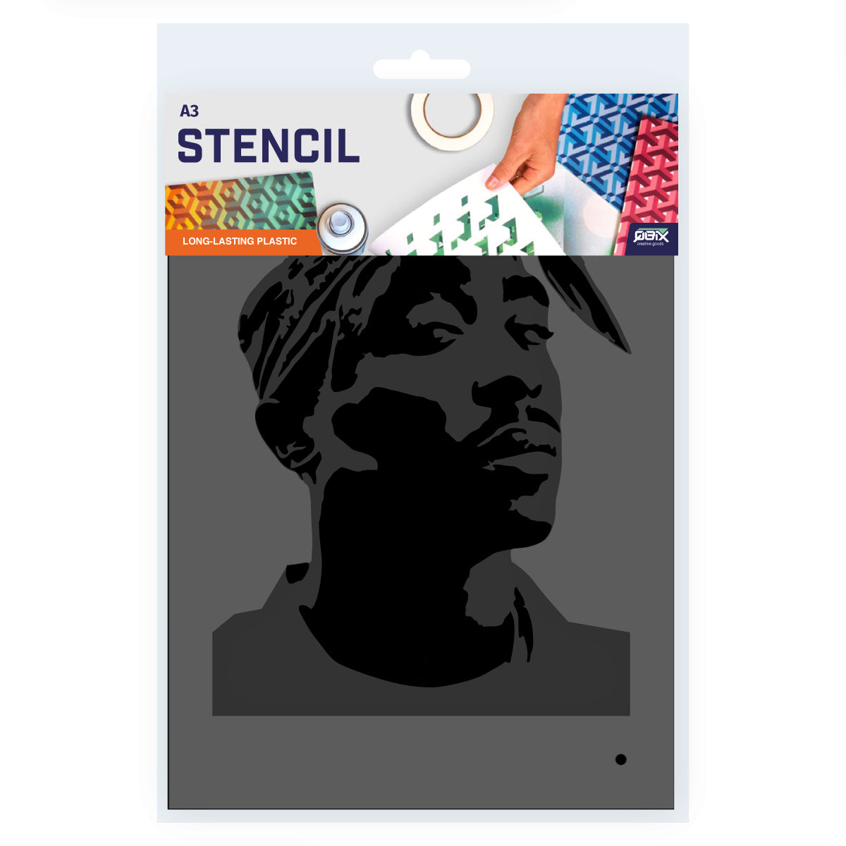 2pac stencil art