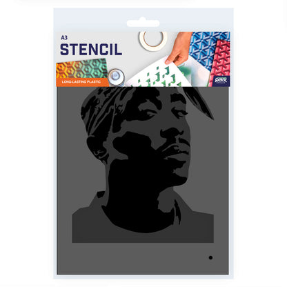 2pac stencil art