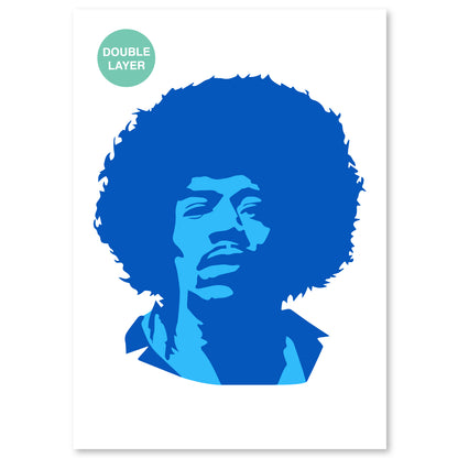 jimi hendrix art wall stencil