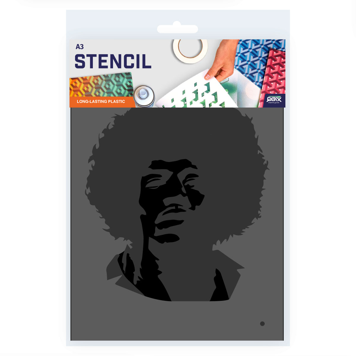 jimi hendrix art stencil template