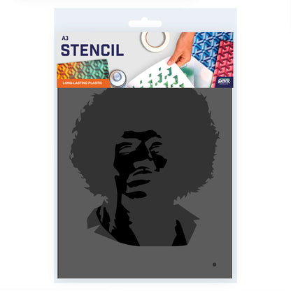 jimi hendrix art stencil template