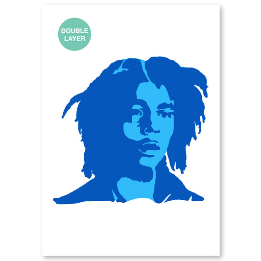 bob marley pop art stencil