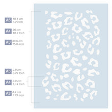 Load image into Gallery viewer, Measurements Leopard Pattern Stencil 3 Sizes