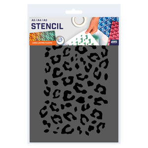 Packaged Leopard Pattern Stencil 3 Sizes