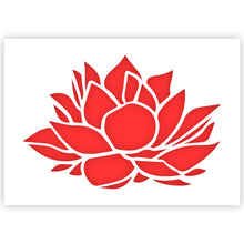 Load image into Gallery viewer, Lotus Flower Stencil - Water Lily Stencil - in 3 Sizes