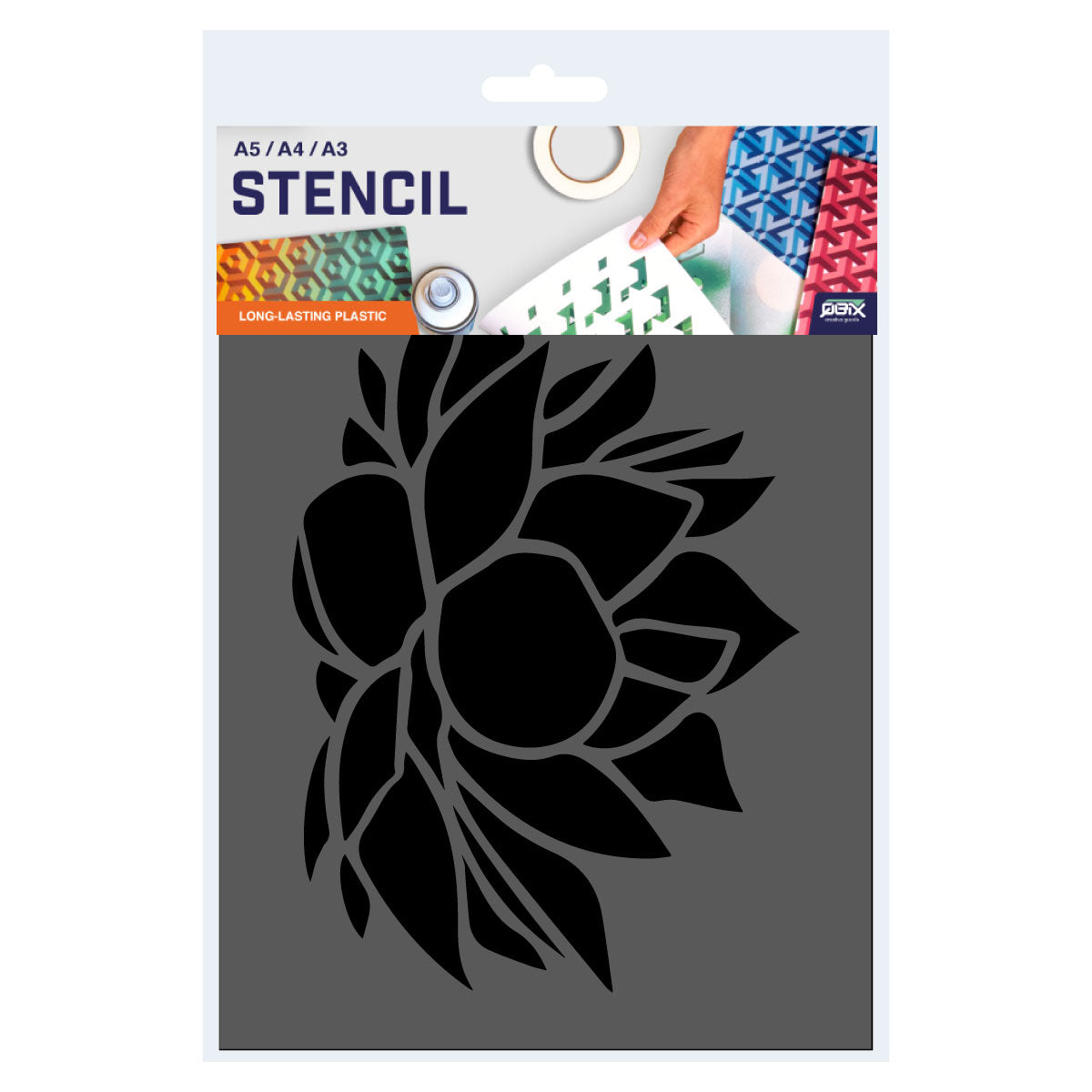 Lotus Flower Stencil - Water Lily Stencil - A3 size