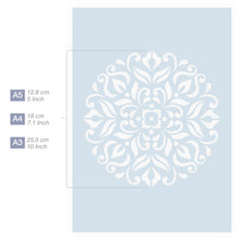 Load image into Gallery viewer, Measurements Mandala Stencil A5 A4 A3 Size