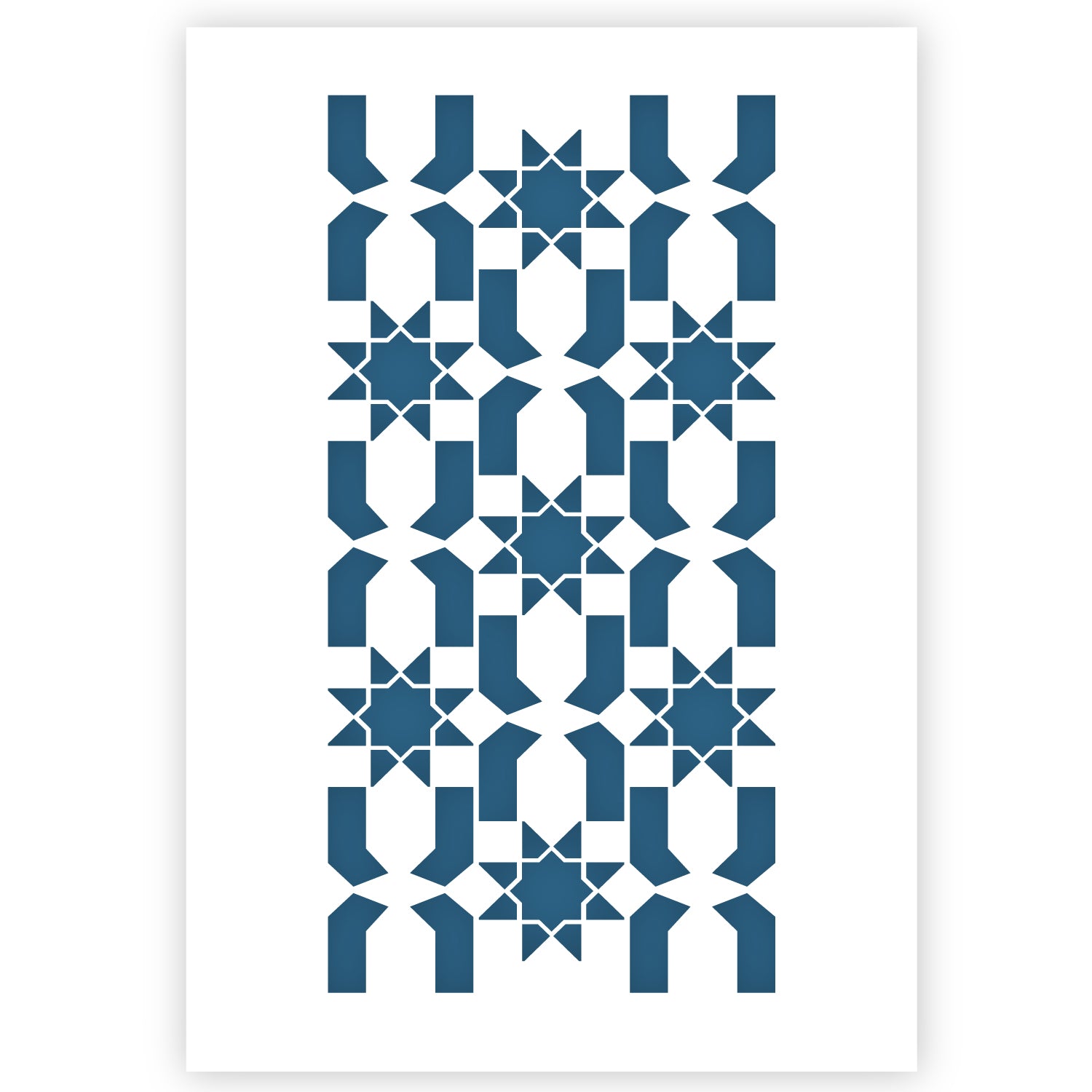 Morrocan Tile Stencil A3 Size 3