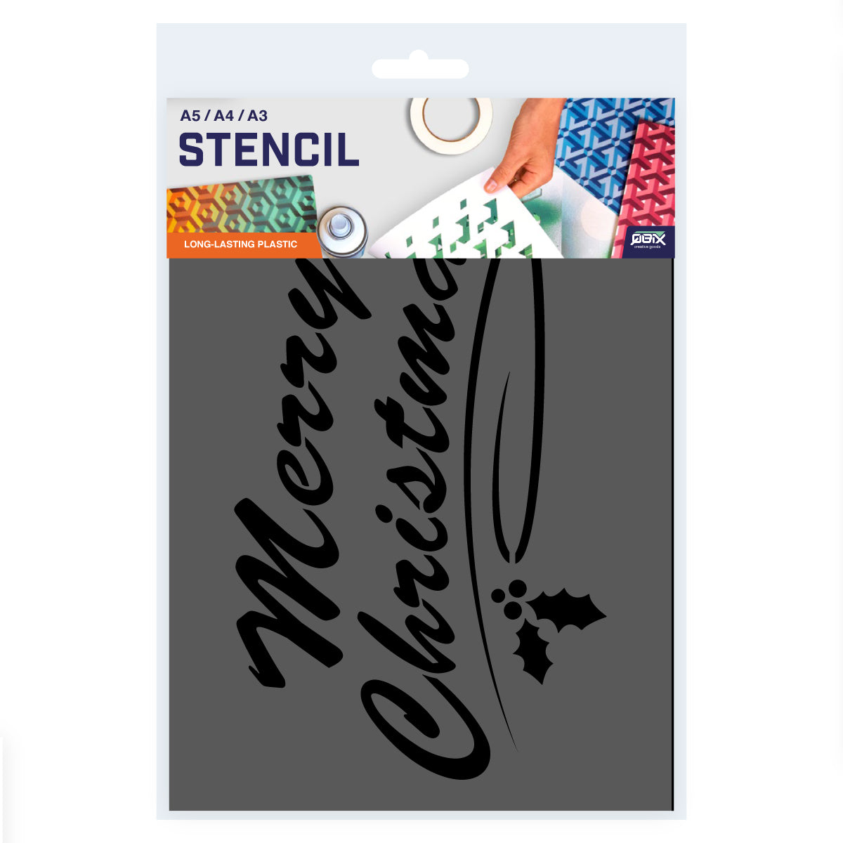 how to make a merry christmas stencil