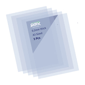 Mylar sheets - 5pcs A3 or A2 size plastic stencil sheets 420 x 594 mm
