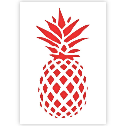 Pineapple Stencil Template - A3 size