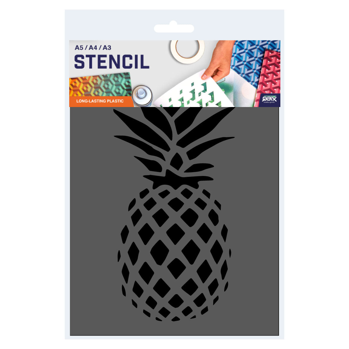 Pineapple Stencil Template - A4 size