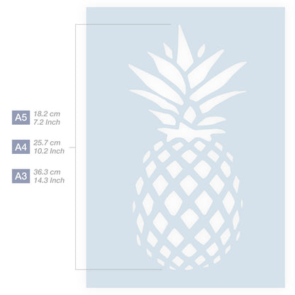 Pineapple Stencil Template - A3 size