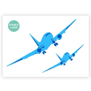 Airplane Stencil - 2 Layer A3 Size Template