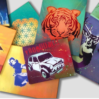 Hot Rod Car Stencil - 2 Layer A3 Size Template