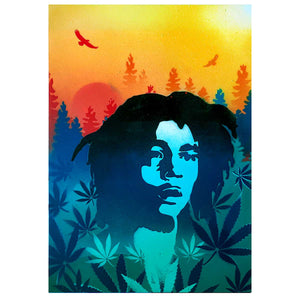 Bob Marley Stencil Artwork - A3 stencil