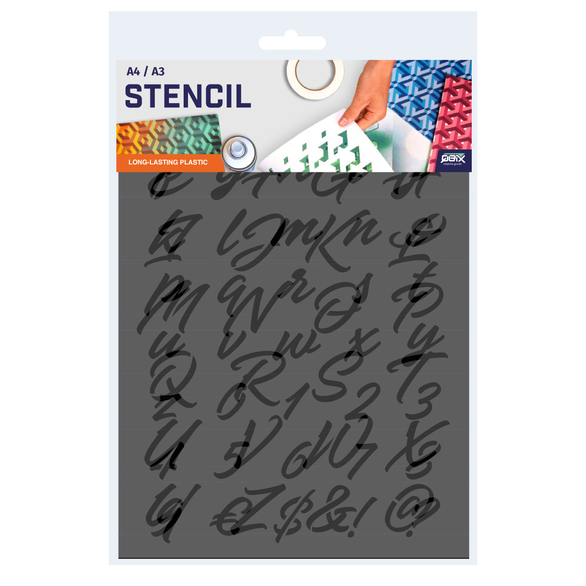 Packaged Alphabet Letter Stencil A4 A3 Sizes