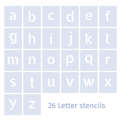Letter stencil set complete alphabet 