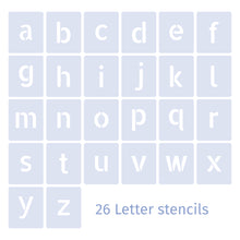 Load image into Gallery viewer, Letter stencil set complete alphabet 