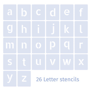Letter stencil set complete alphabet 