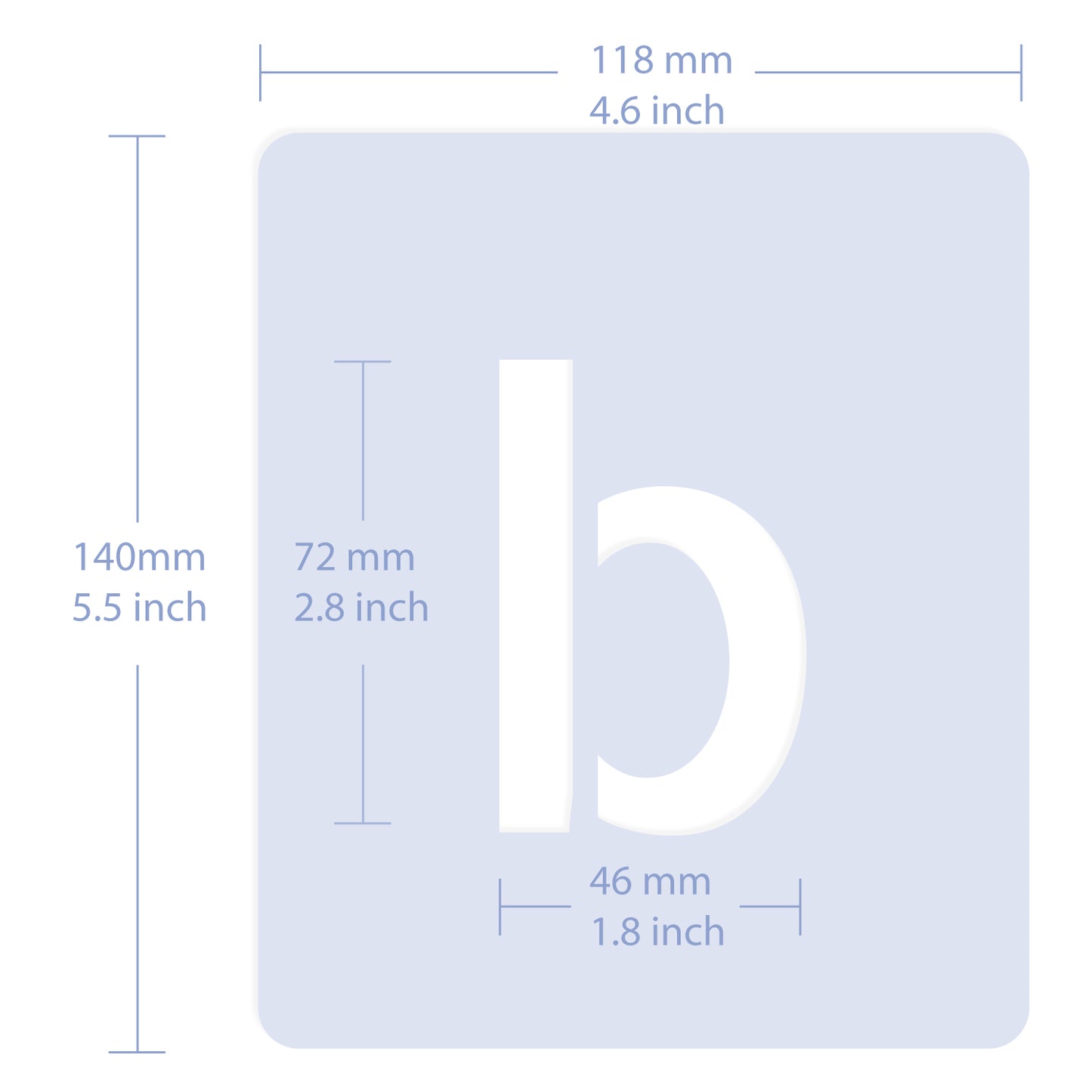 Sizes of a QBIX letter template