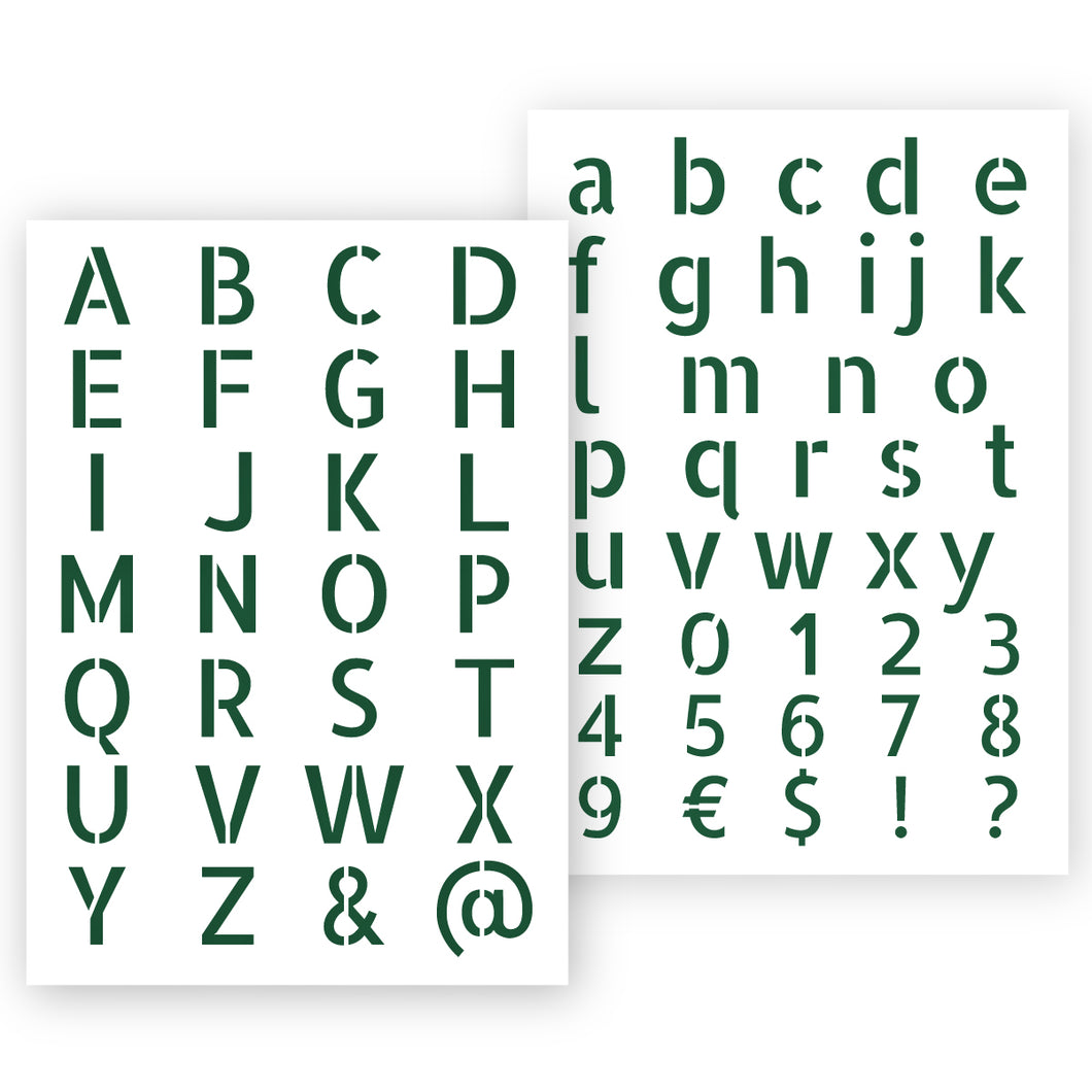 Letter Stencil Alphabet 2 Sizes