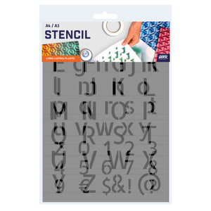 Packaged Letter Stencil Alphabet 2 Sizes