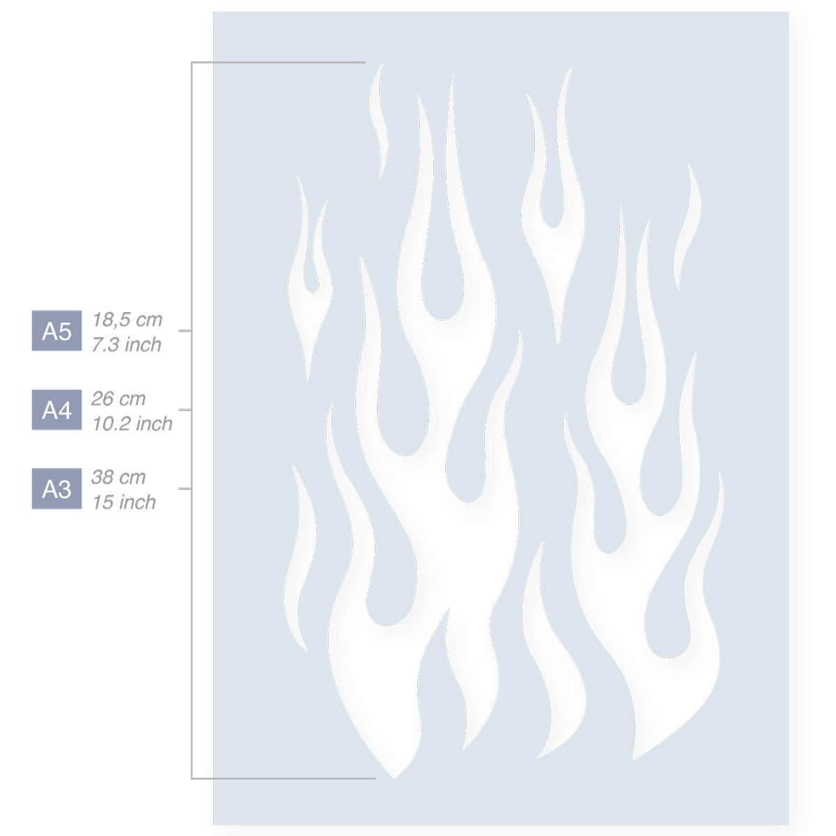 flame stencil for walls