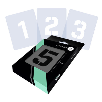 Number stencil set from QBIX