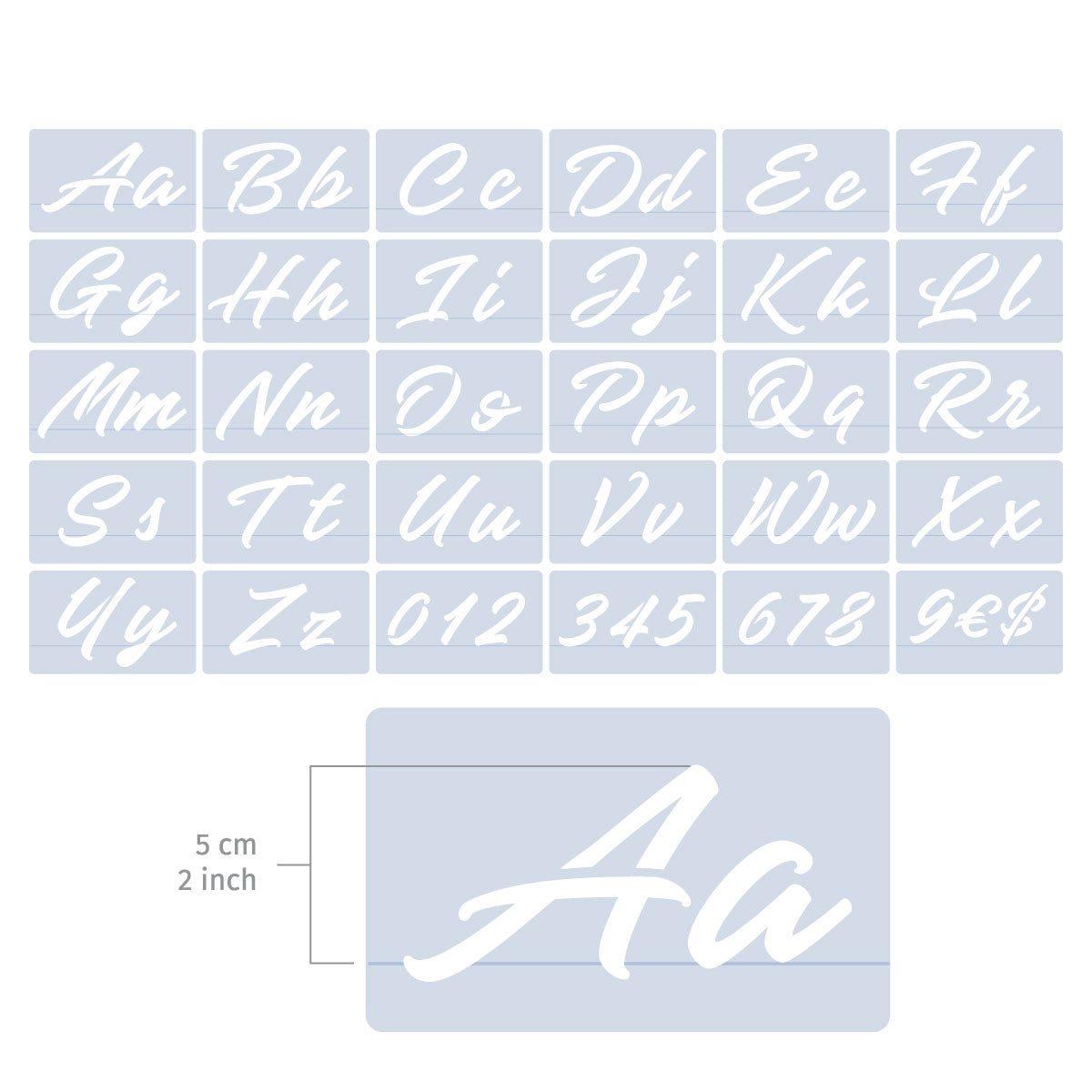 Decorative Letter Set, Complete Alphabet - 4-6 cm / 1.4-2.4 Inch