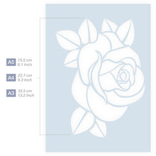 Load image into Gallery viewer, Rose Stencil - Rose Bud Stencil - Flower Stencil - in 3 Sizes