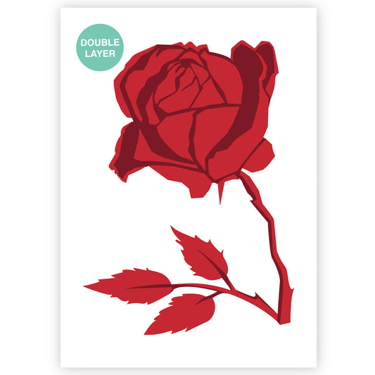 stencil of rose