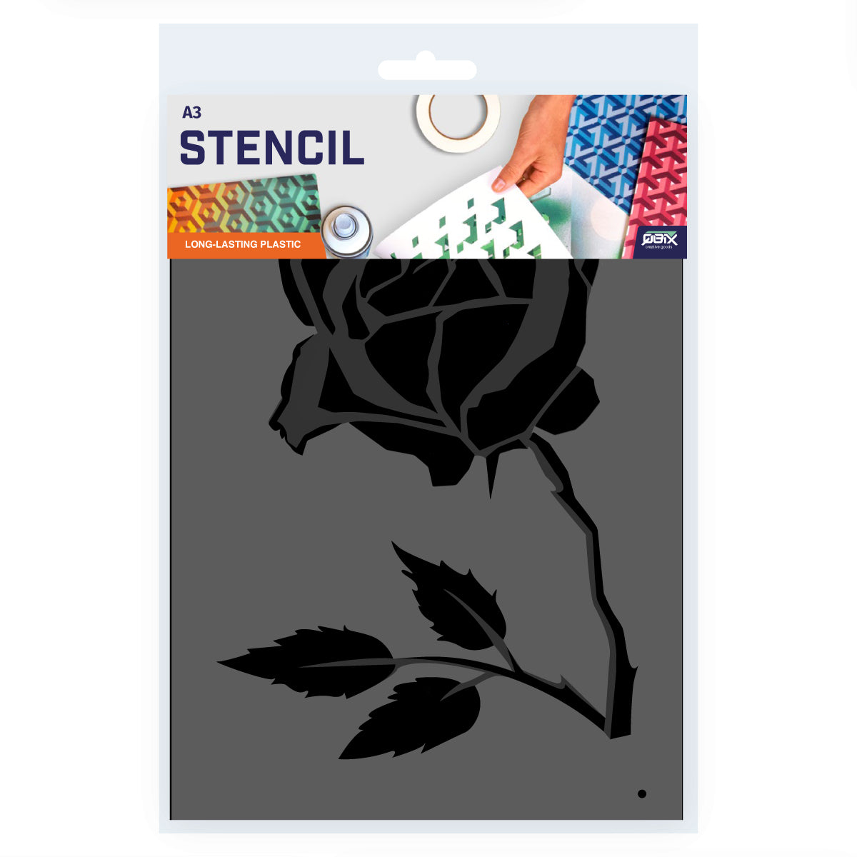rose flower stencil design