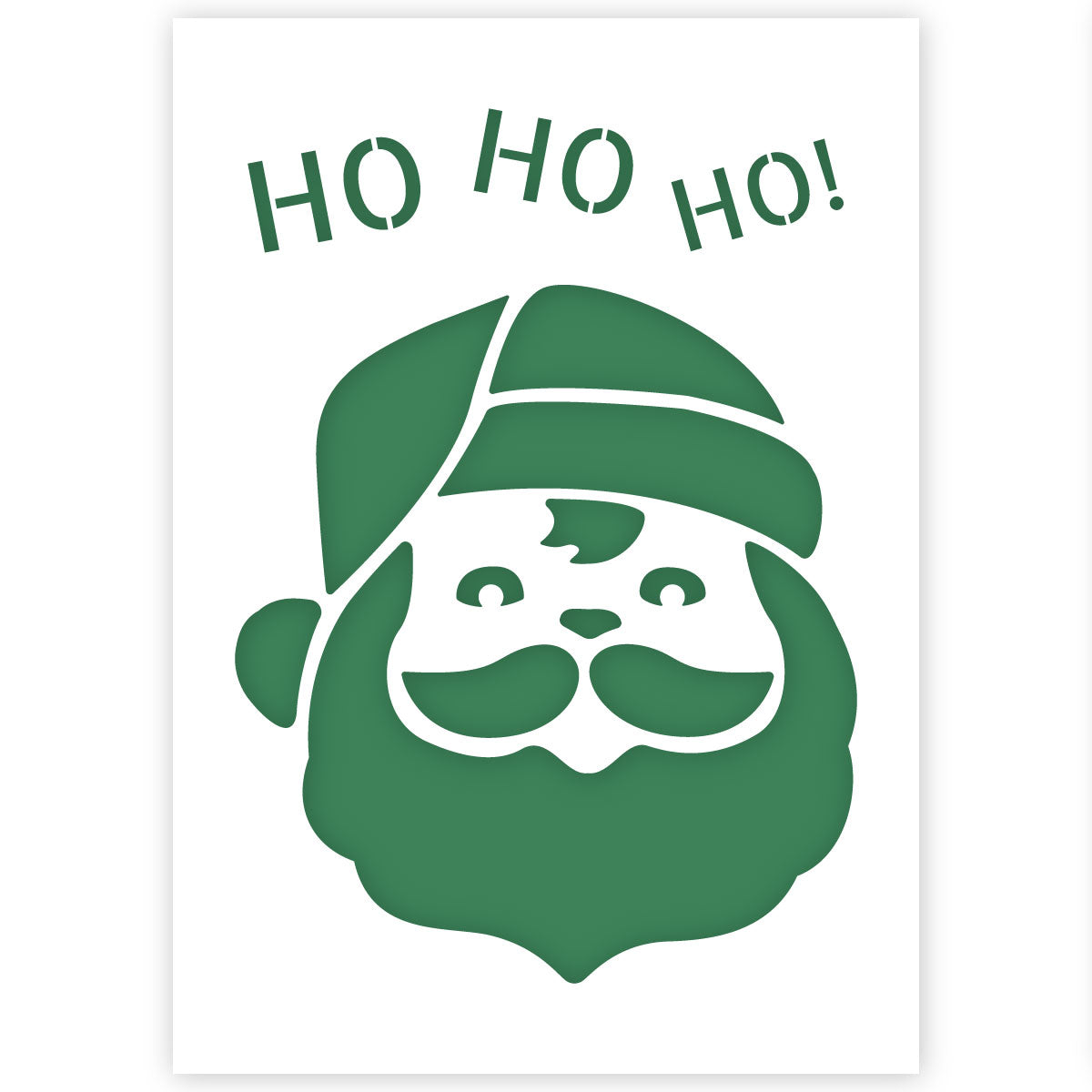 father christmas face stencil