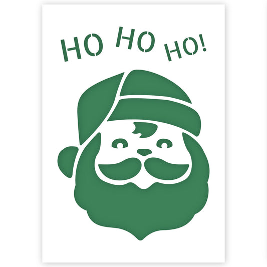 father christmas face stencil