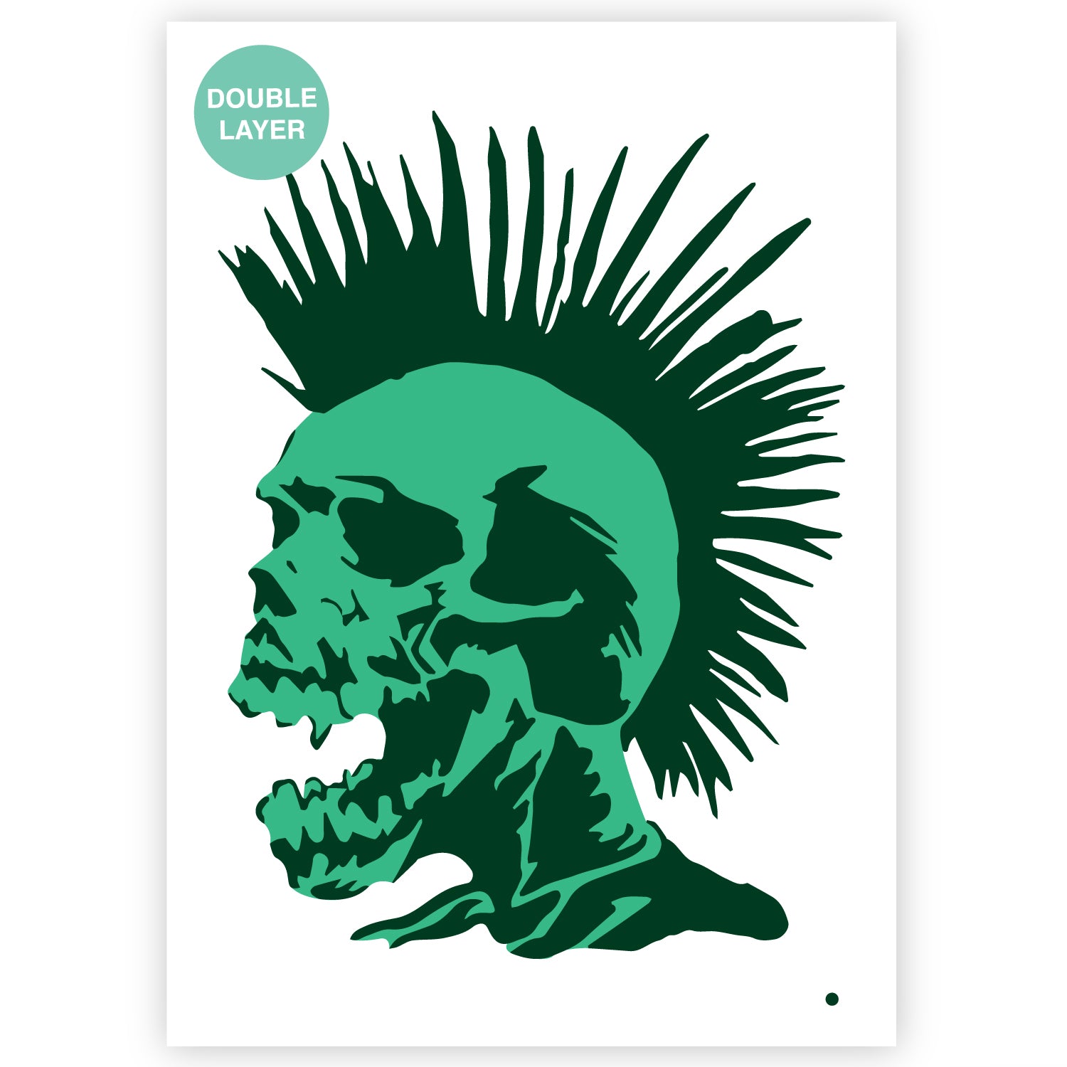 stencil of skull punk