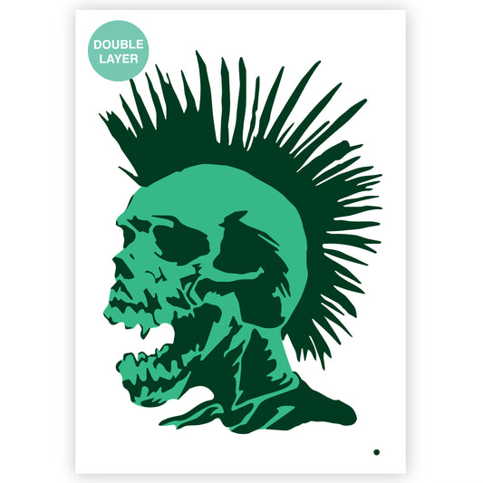 stencil of skull punk