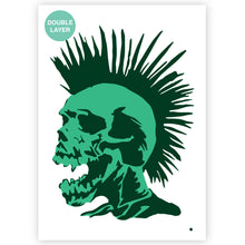 Load image into Gallery viewer, stencil of skull punk