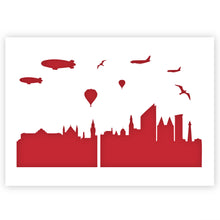 Load image into Gallery viewer, The Hague City Skyline Stencil A3 Size
