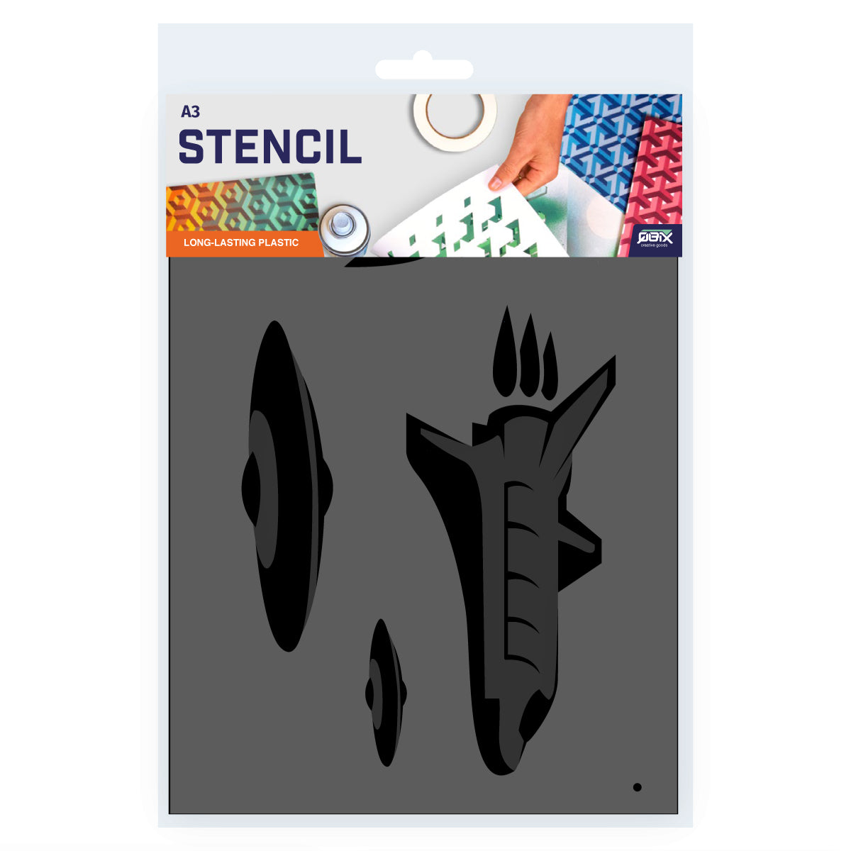 Spacecraft Stencil - 2 Layer A3 Size Template