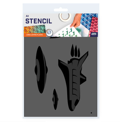 Spacecraft Stencil - 2 Layer A3 Size Template