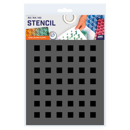 Packaged Square Pattern Stencil 3 Sizes