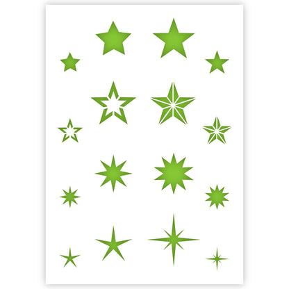 Star stencils cut out 