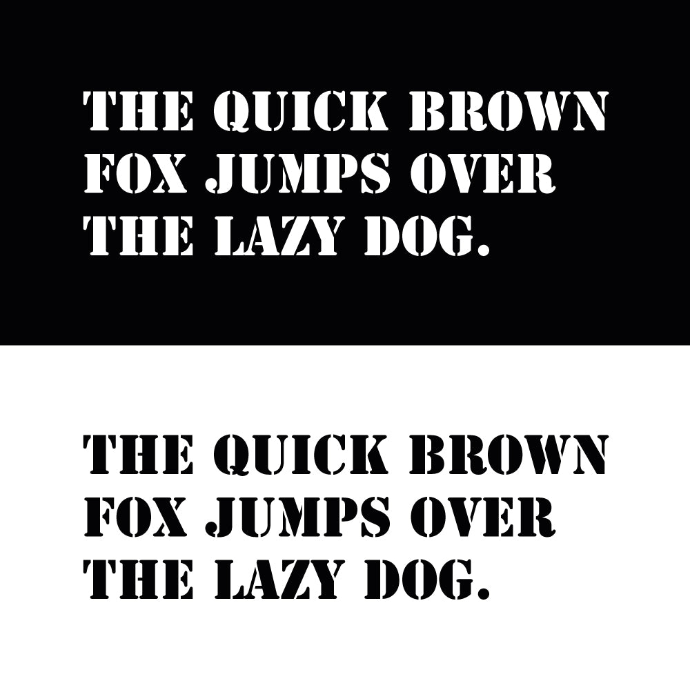 Lettering stencils