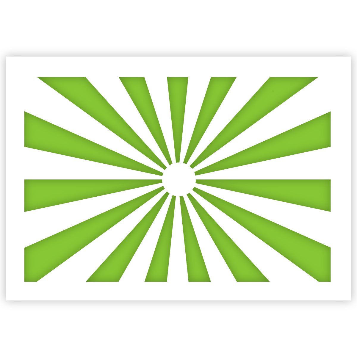 Sun Rays Stencil template A5 A4 A3 Size
