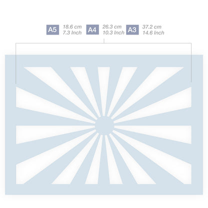 Sun Stencil Template in 3 Sizes